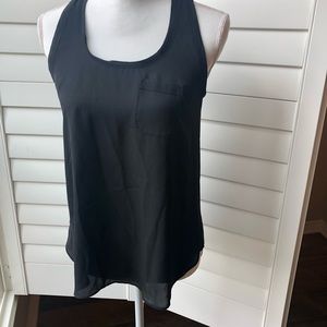 Black sheer Loft tank top, size XS